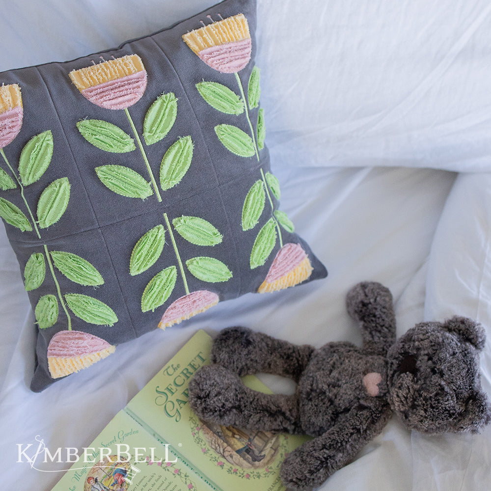 kimberbell annika's flower throw pillow