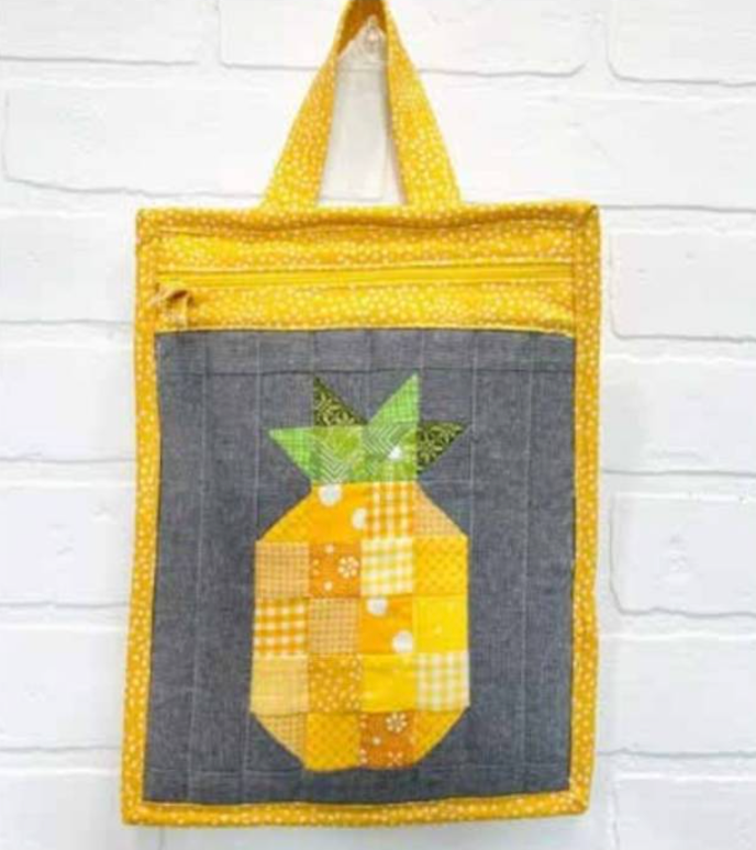 Patchwork Pineapple Zipper Bag 