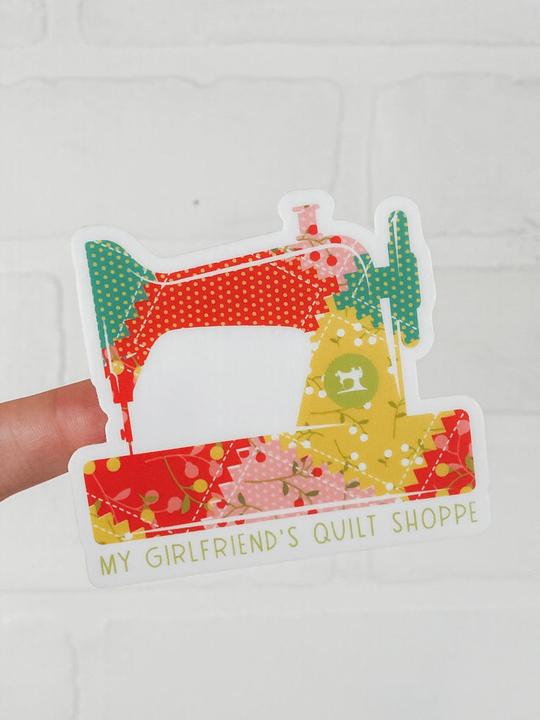 MGQS Patchwork Sewing Machine Sticker 