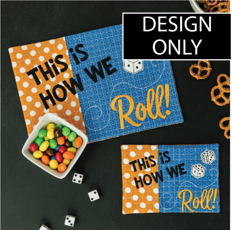 Kimberbell Embroidery Club DESIGN ONLY - November 2022: This is How We Roll Mug Rug 